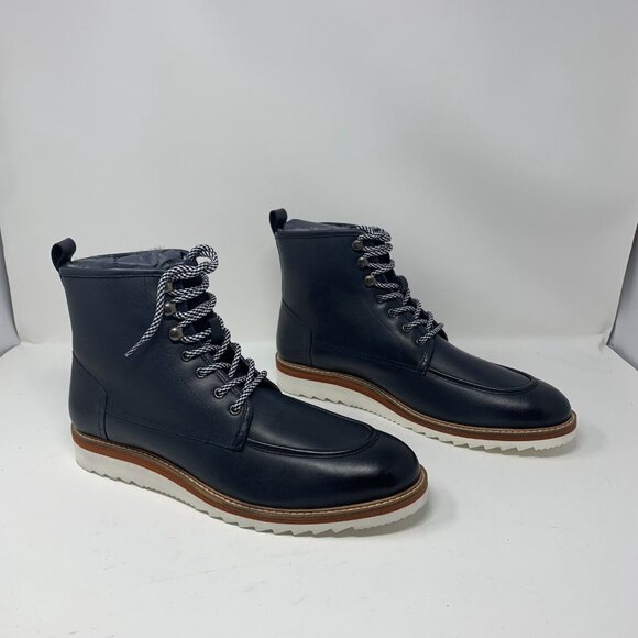 Vintage Foundry Co. Jimara VF1162 Ankle Boots Mens 11 Navy Leather Lace Up S0681 - Picture 1 of 10
